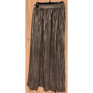 Gold Pleated Channa Vintage Skirt Size XL